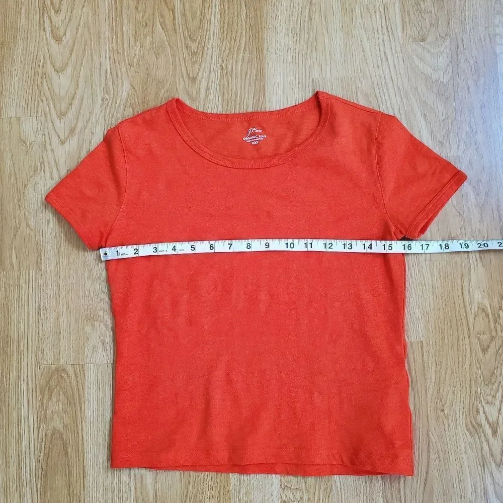 🌹 J. CREW 🌹  '90s Cropped Organic Slub Cotton T-shirt - [XXS, Orange]
